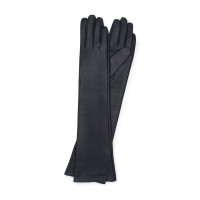 Damskie rękawiczki ze skóry długie czarne product