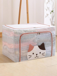 Cat Pattern Transparent PVC Folding Clothing Storage Bag product