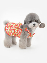 Pet's Clothing Cute Allover Floral Print Ruffle Cat and Dog Dress product