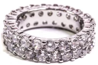 GOLDEN GILT ETERNITY RING - SILVER POLISHED product
