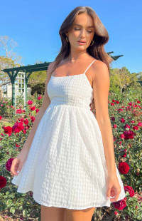 Beyond White Babydoll Mini Dress product