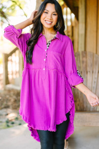 Have Your Attention Mulberry Purple Tunic product