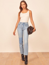 Cynthia Patch High Rise Straight Jeans product