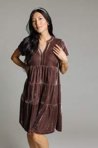 Darcey Tiered Velvet Dress product