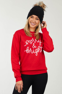 Lipstick 'Merry & Bright' Long Sleeve Sweater product