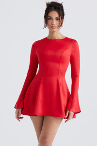 'Sacha' Red Satin Mini Dress product