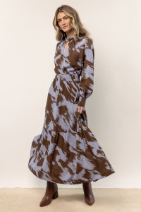 Alva Printed Maxi Dress in Brown product