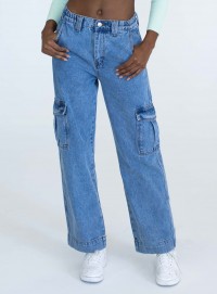Mitch Cargo Mid Wash Denim Jeans product
