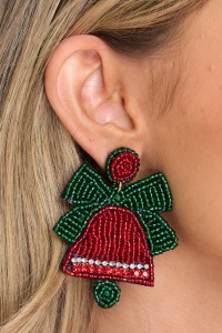 Bells Will Be Ringing Red And Green Earrings product