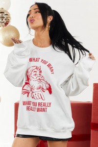 Off White 'Tell Me' Santa Graphic Sweatshirt product