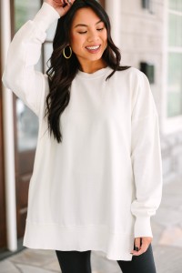 The Slouchy Cream White Pullover product