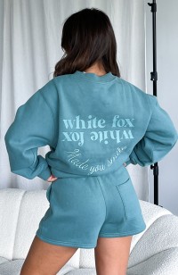 Made You Smile Oversized Sweater Teal product