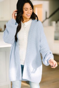 Face The Day Light Blue Cardigan product