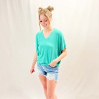 Short Sleeve Cocoon No Pocket T-Shirt in Summer Green product