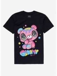 Gloomy Bear Paint Boyfriend Fit Girls T-Shirt By Yurie Sekiya product