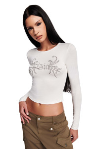 ADRO LONG SLEEVE TOP - WHITE product