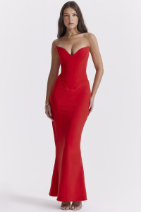 'Tamara' Cherry Strapless Corset Dress product