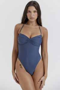 'Aruba' Deep Blue Gathered Swimsuit product