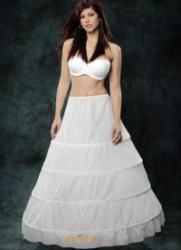 White Ball Gown Hoop Slip With 4-Bones One Size product