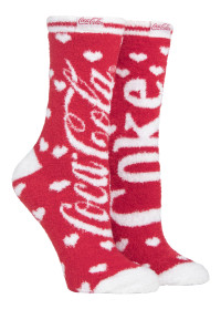 Coca Cola - 2 Pairs Ladies Cute Spotty Warm Cosy Bed Lounge Socks product