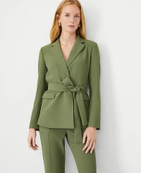 The Belted Blazer in Crepe product