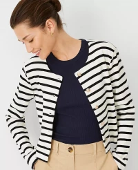 AT Weekend Striped Crew Neck Knit Jacket product