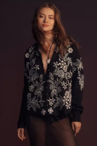 The Tavi Buttondown Blouse by Pilcro: Embroidered Edition product