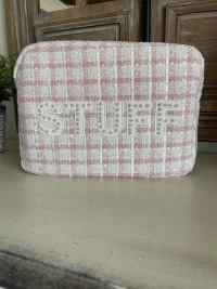 Pink Plaid Tweed XL - STUFF Travel bag product