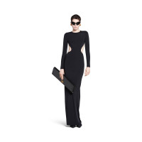 WOMEN'S CUT-OUT MAXI DRESS IN BLACK product