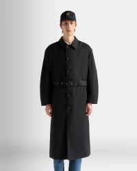 Trench Coat in Navy Blue Mix Cotton product