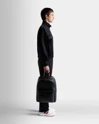 Code Backpack in Black Grained Leather product
