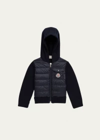 MONCLER Boy's Logo Printed Hooded Cardigan, Size 3M-3 product