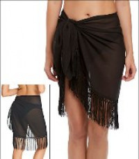 Freya Swim Macrame Accessory Cover Up Fringed Wrap Style AS4020-BLK product