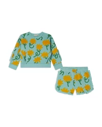Stella McCartney Girls' Sunflower Sweatshirt & Shorts Set - Little Kid product