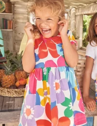 Short Sleeve Fun Jersey Dress Multi Large Surf Floral product