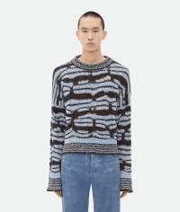Distorted Stripe Cotton Jumper product