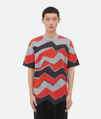 Zig-Zag Jacquard Knitted T-Shirt product