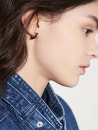 Gabine Huggie Earrings - Black product