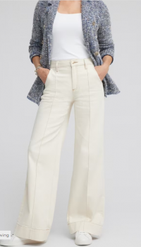 Pintuck High Rise Wide Leg Jeans product