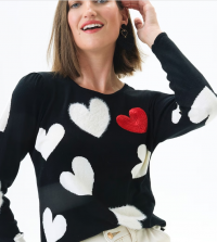 Fuzzy Hearts Pullover Sweater product
