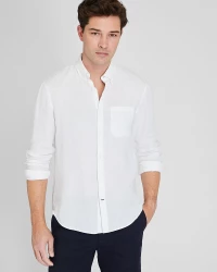 Long Sleeve Solid Linen Shirt product