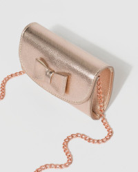 Rose Gold Kids Bow Clutch Bag product