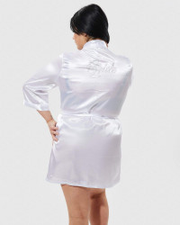 Bride White Satin Robe - S/M product