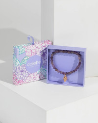 Purple Crystal Heart Chakra Bracelet product