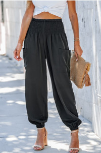 Smocked High Waist Ruched Joggers product