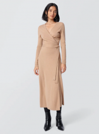 Astrid Wool-Cashmere Wrap Dress in Camel product