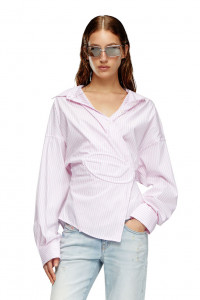 C-Siz-N2 Striped wrap shirt with embossed logo product