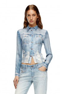 C-Lorelle Cropped shirt with denim print product