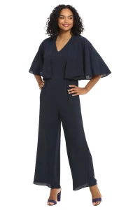 V-NECK CATALINA JUMPSUIT WITH CAPELET product