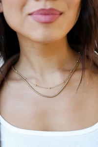 Meghan Gold Layered Chain Necklace product